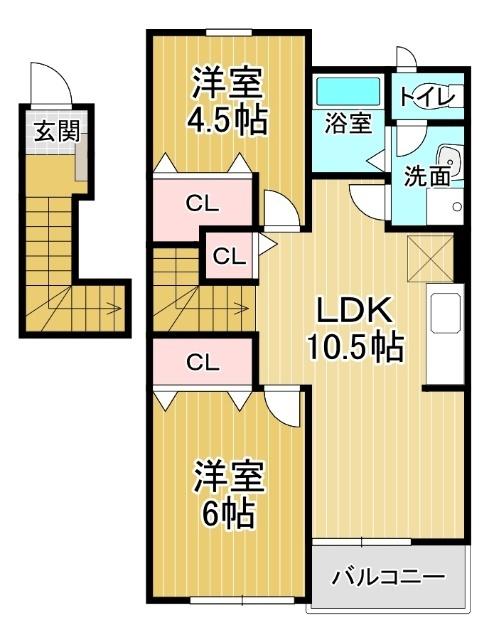 ベリエハウス（202） 間取り図画像