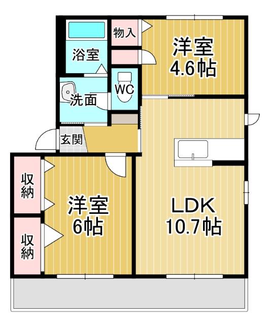 シャーメゾン藍住D（110） 間取り図画像