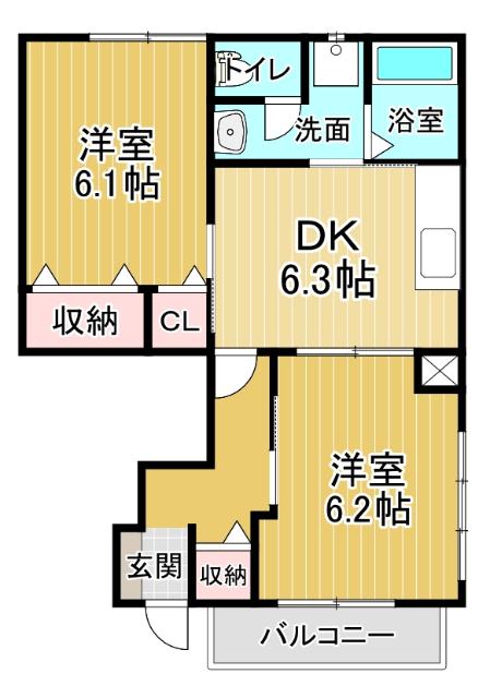 グランディールH（103） 間取り図画像
