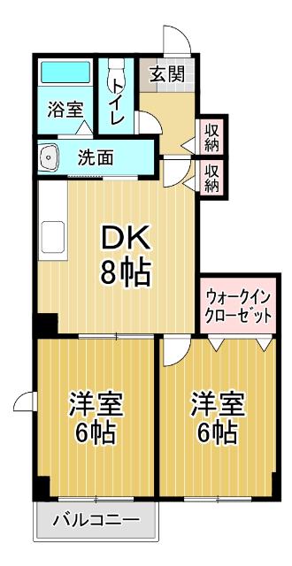 グリーンリーフC（102） 間取り図画像