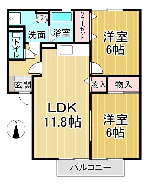 ファミール千鳥ヶ浜（102） 間取り図画像