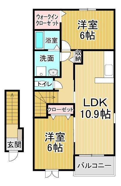 リュミエール・ヴィラⅡ（205） 間取り図画像