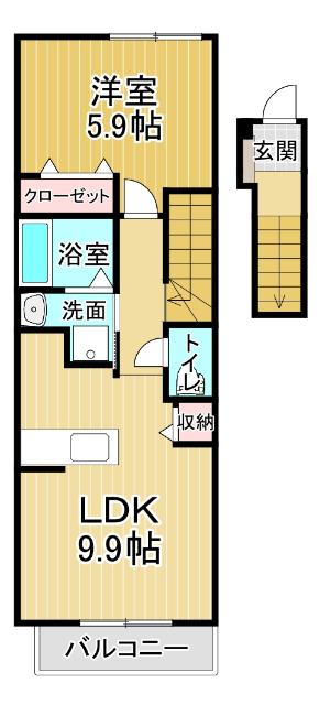 ルミナス藍住A（202） 間取り図画像
