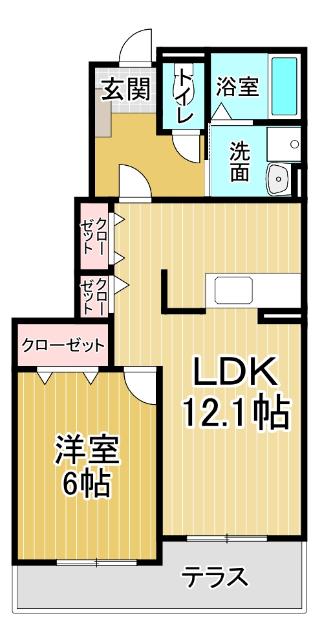 アルコバレーノ・PS　B　（103） 間取り図画像