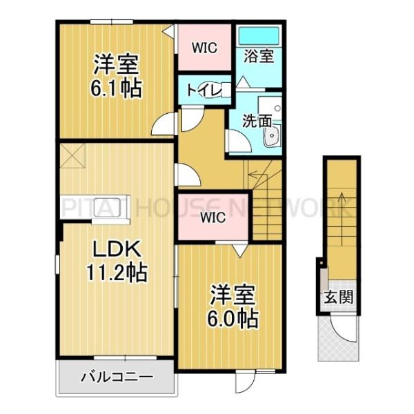 ２階角部屋