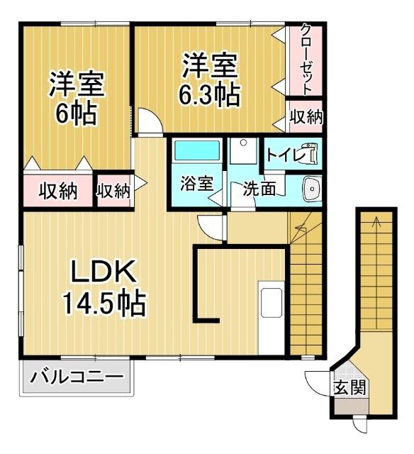 シーサイドパークＡ（201） 間取り図画像