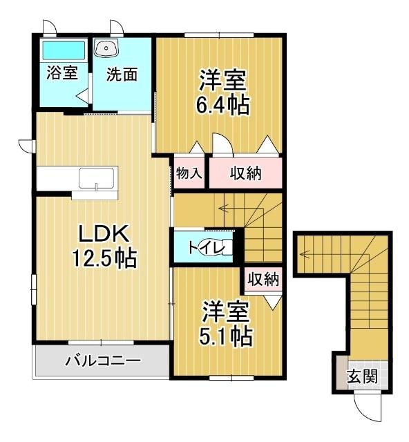 ２階・角部屋