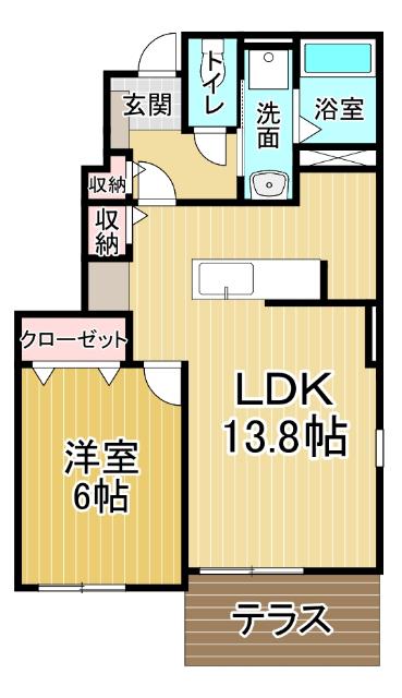 セミージャＢ（101） 間取り図画像