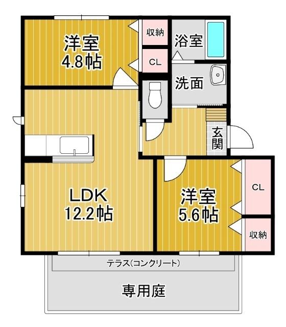 １階・角部屋