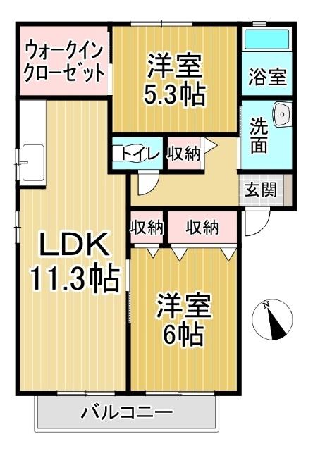 シャーメゾン　ボン・コリーヌＡ（101） 間取り図画像