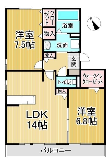 リヴェール北島（302） 間取り図画像