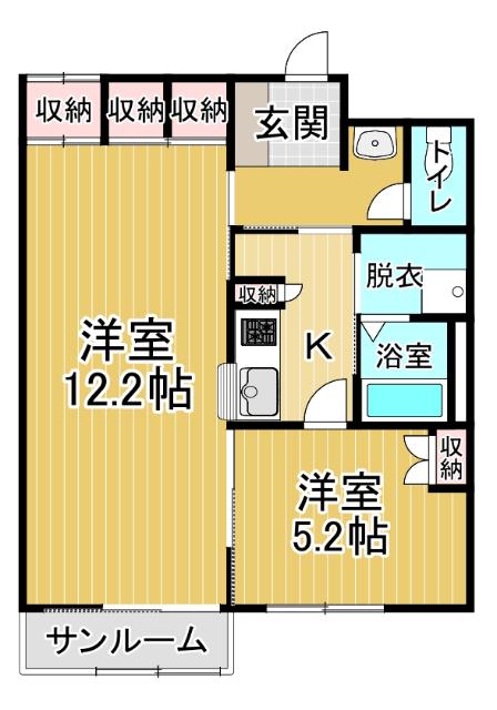 レオパレスカーサ鳴門 間取り図画像