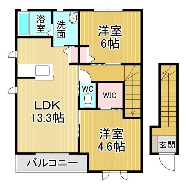 ブランシェ川内１番館（202） 間取り図画像