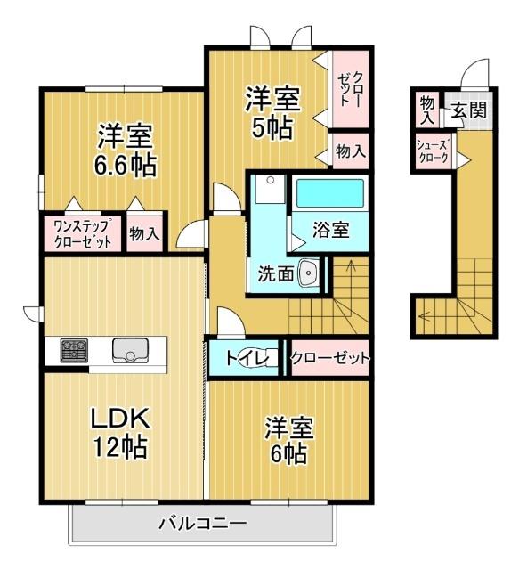 ２階・角部屋