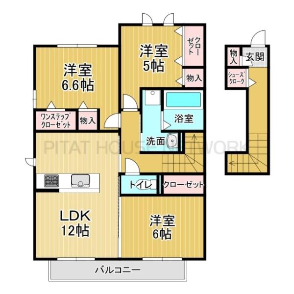２階・角部屋