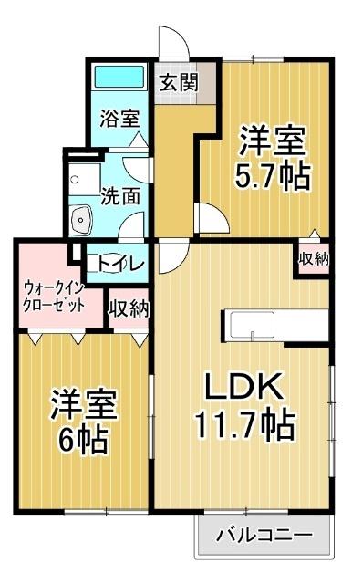 クィーンパレスTADA.C（101） 間取り図画像