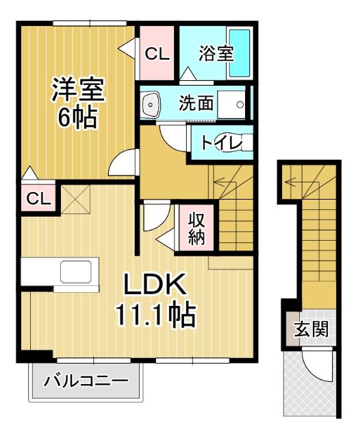 向日葵２（202） 間取り図画像