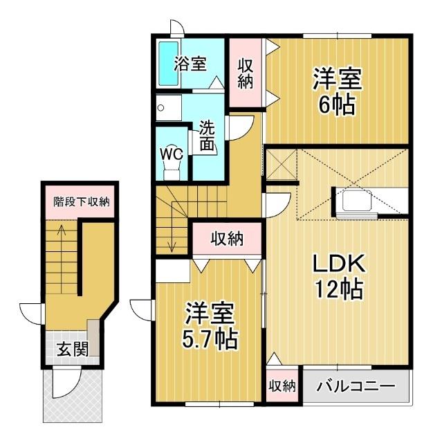 ２階・角部屋