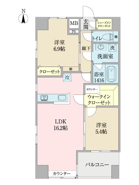 ヴィルクレア桜山（1301） 間取り図画像