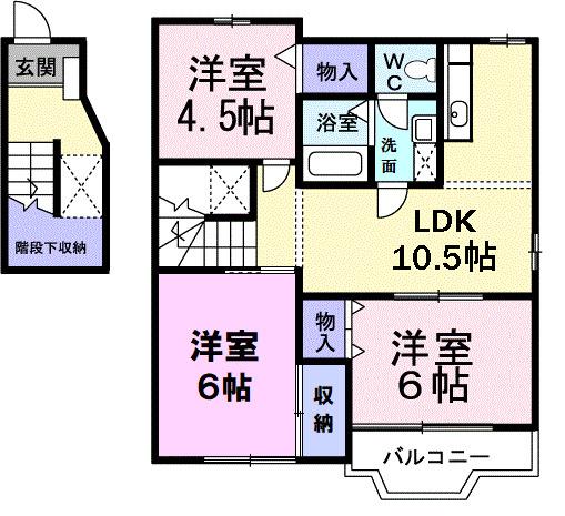クレストールＭⅡ（201） 間取り図画像