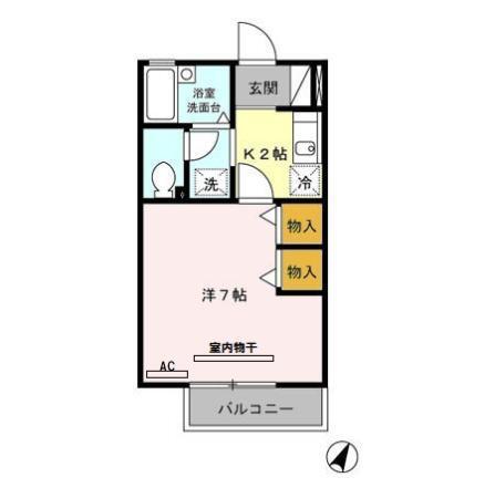 セジュール宮腰（202） 間取り図画像