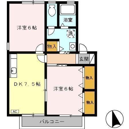 アルカディア　A（202） 間取り図画像