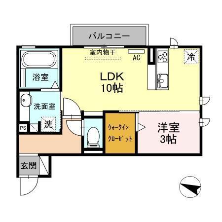 オアシス牛川Ⅱ（303） 間取り図画像