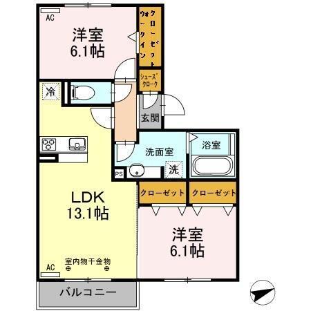 クレアンジュ（206） 間取り図画像
