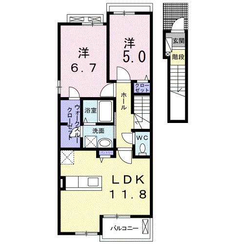 フォーリスト・ガーデンＮ　Ａ（203） 間取り図画像