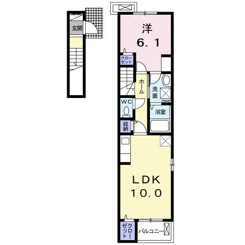 かぼす　Ⅰ（201） 間取り図画像