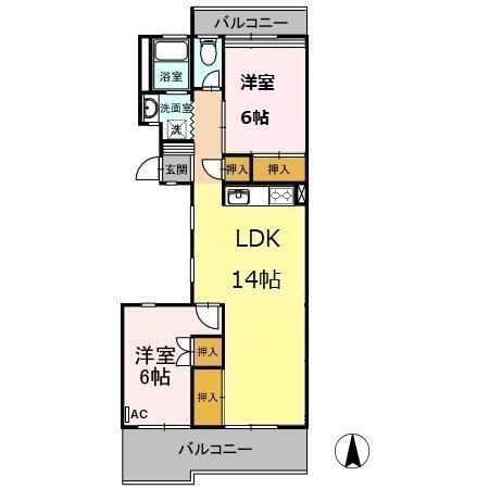 平川ガーデンハイツ（205） 間取り図画像