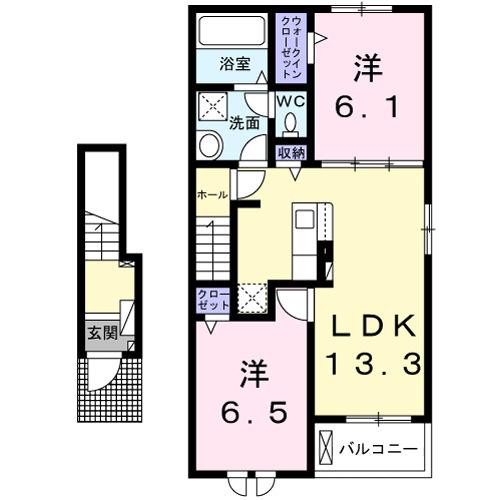 ニューライズ　メイ（202） 間取り図画像