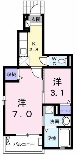 アステール　ＡＯ　Ⅰ（105） 間取り図画像