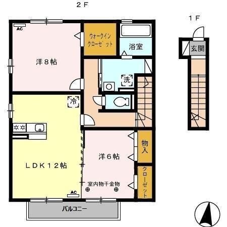 アラモード　Ｂ（202） 間取り図画像