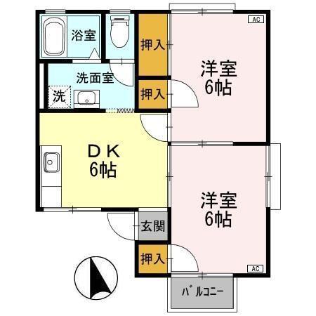 セジュールビオレット（201） 間取り図画像