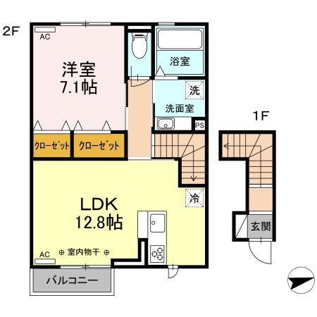 Glicina（202） 間取り図画像