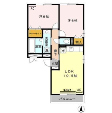 プレミール上野　A棟（301） 間取り図画像
