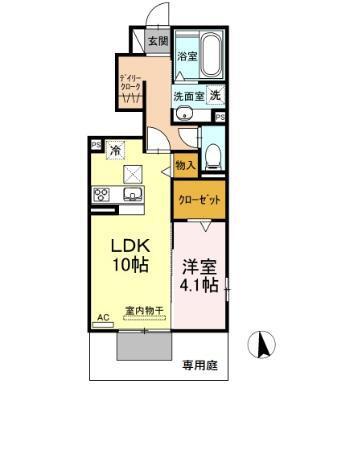 安庵（101） 間取り図画像