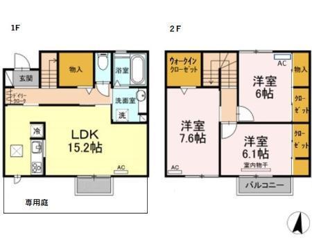 ヴェルジェ　B（106） 間取り図画像