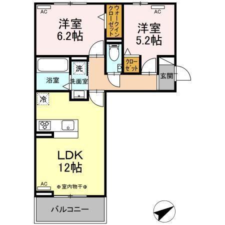 ＧＲＡＮＤ　Ｄ−ＲＯＯＭ浄水　Ｓ棟（303） 間取り図画像