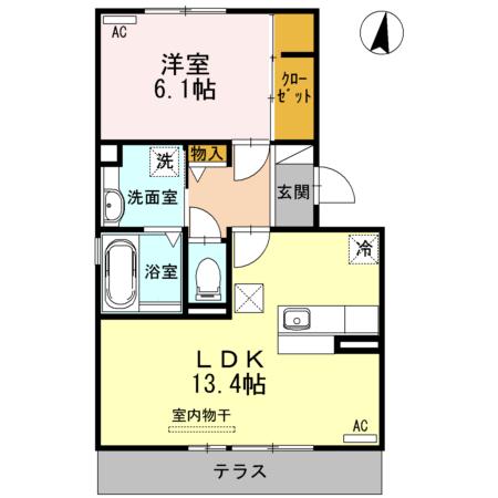 エスパシオ　Ａ（102） 間取り図画像
