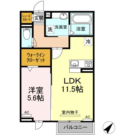 セジュール上地（202） 間取り図画像