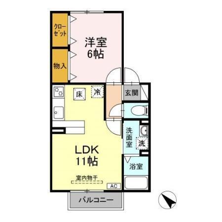 グランモア一ツ木　C（102） 間取り図画像