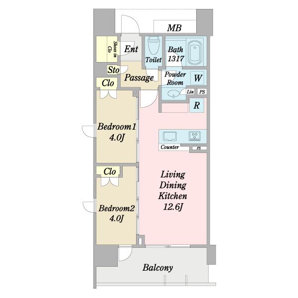 オープンレジデンシア名古屋駅THE COURT 間取り図画像