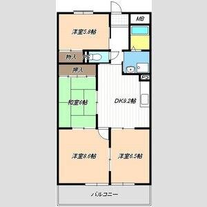レジデンス光和Ⅲ（302） 間取り図画像