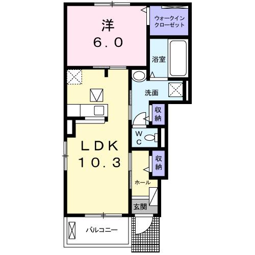 ヴィラージュ　デザルブル（101） 間取り図画像
