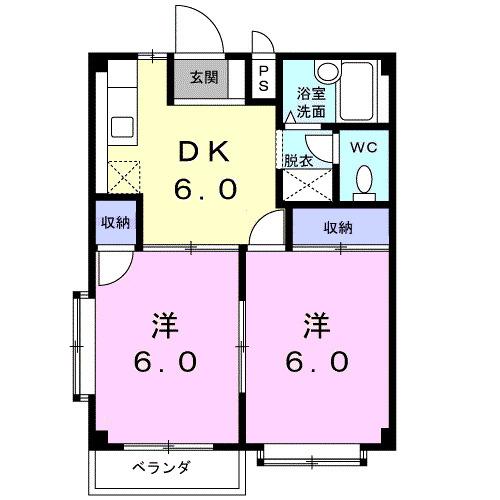 エルディムナツメＤ（207） 間取り図画像