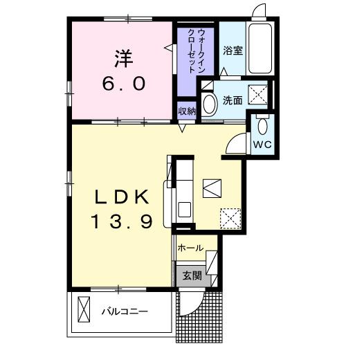 エアリーさくら　Ｂ（101） 間取り図画像