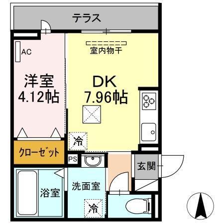 つむぎテラシア　壱番館（105） 間取り図画像
