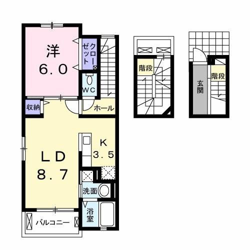 アステール　ＡＯ　Ⅰ（305） 間取り図画像
